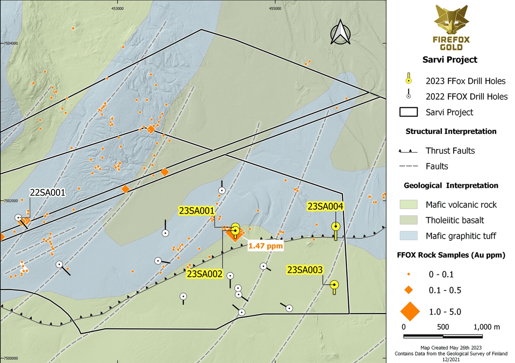 Figure 2 Spring Drilling Locations BoT and Rock Samples Over Ground Magnetics min