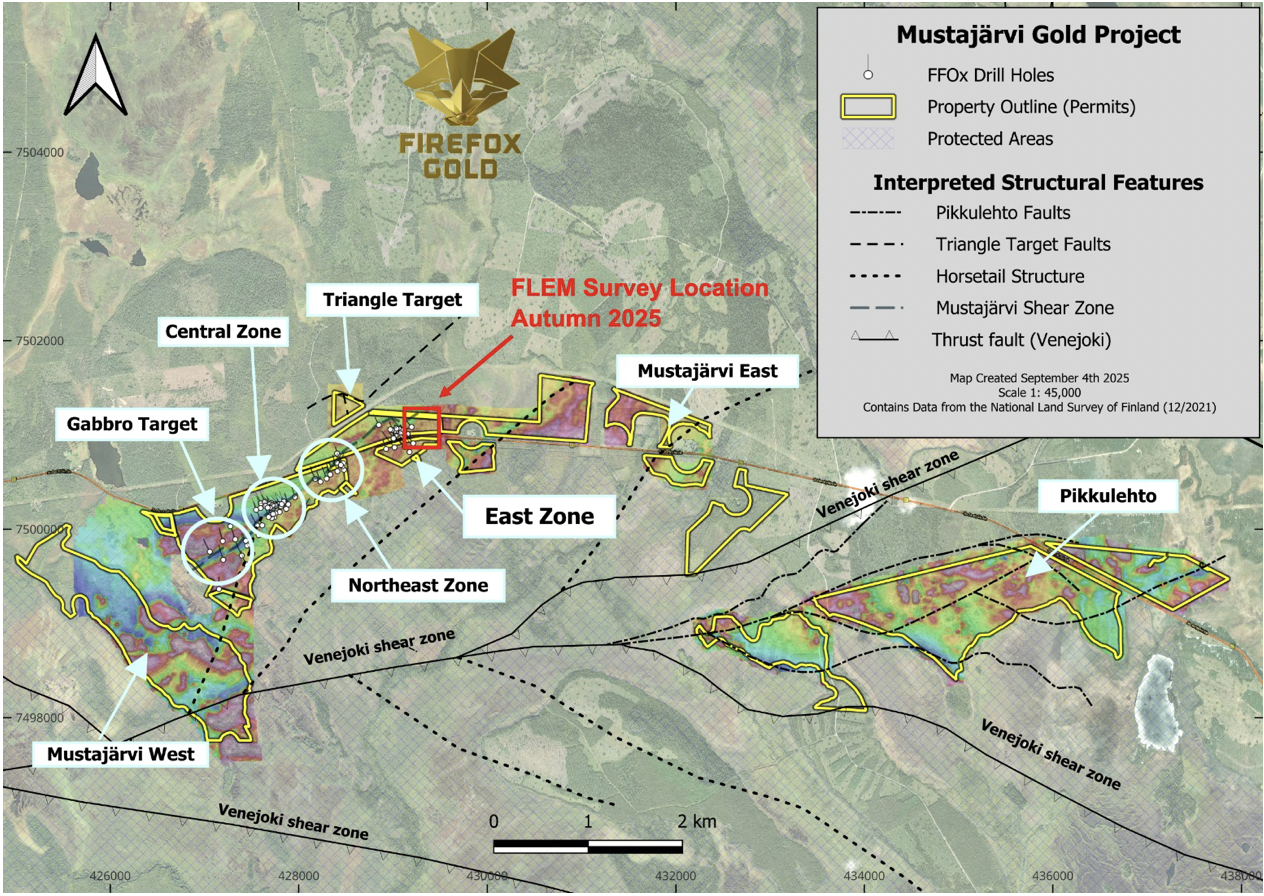 Figure 1. Mustajärvi FLEM Survey Location at East Zone